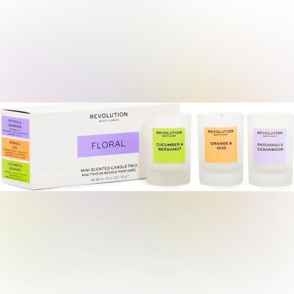 Revolution Beauty London Floral Candle Set! - Picture 1 of 7
